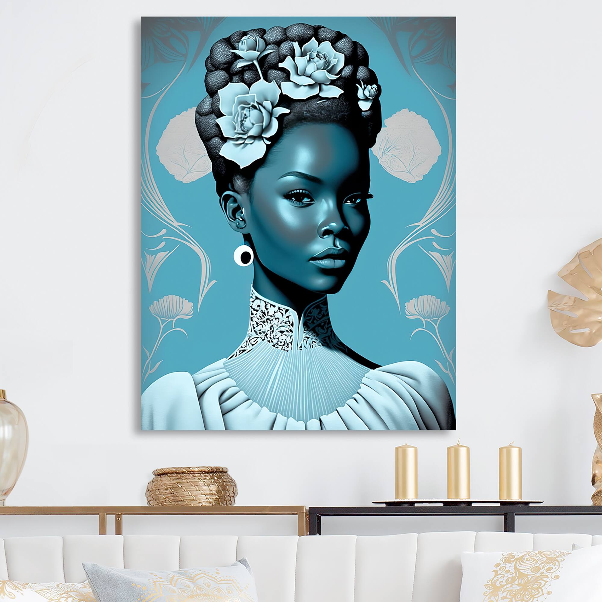 Designart African Queen In Retro Colors III" African American